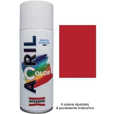 Smalto Spray Acril Color Arexons Rosso Fuoco Ral 3000 400 ml 6 Pezzi - 2