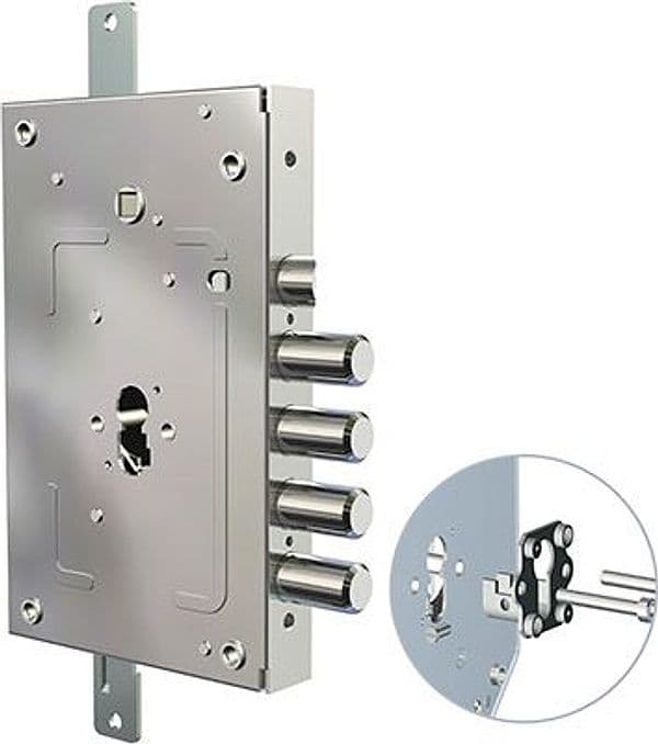 Serratura Metallo Applicare 2655 Pen Cr F.sagom M2 Tripl con Scr Ip.mm 28