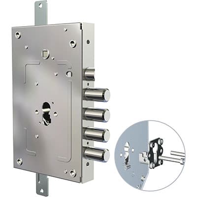 Serratura Metallo Applicare 2655 Pen Cr F.sagom M2 Tripl con Scr Ip.mm 28 - 2
