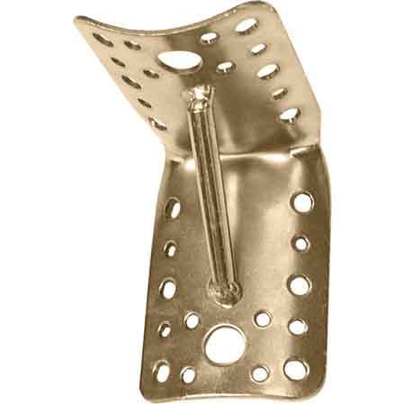 Piastra ad Angolo con Rinforzo per Pali Ø 80 x 100 65 x 85 mm Spessore 2 mm - 2