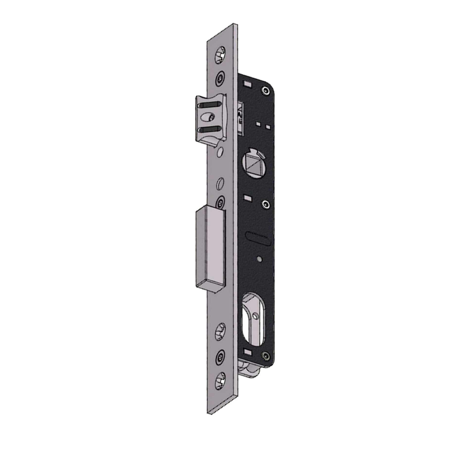 Serratura Montante Infilare 530 Omec B.q Inox F.mm 16 F.ovale M1 con Scr