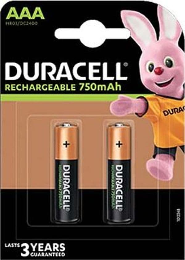 Pila Mini Stilo Aaa Ricaricabile Duracell Mah 750 1,2 V 2 Pezzi