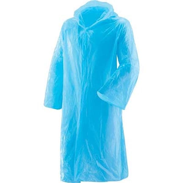 Impermeabile Monouso Politene Azzurro Taglia Unica 10 Pezzi - 2