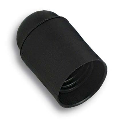 Portalampada Camicia Liscia Resina Nero E14 M10 x 1 mm 25 Pezzi - 2