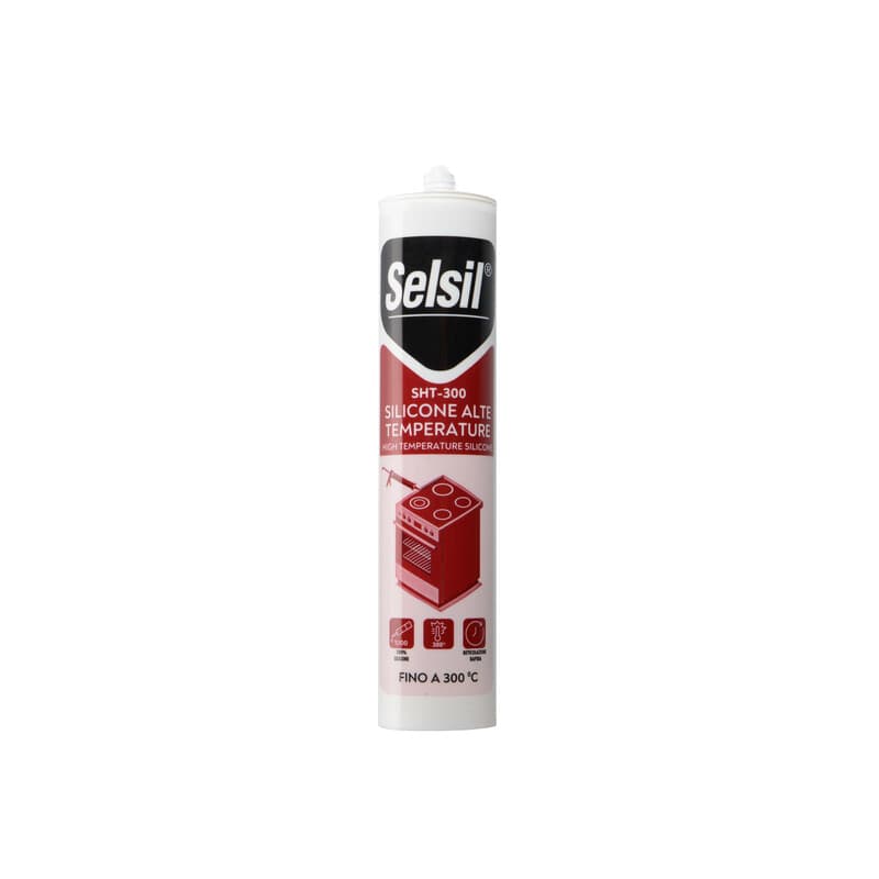 Silicone Alte Temperature Sht 300 Rosso 310 ml Selsil - 2