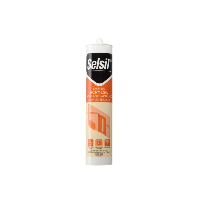 Silicone Acrilico Bianco 310 ml Selsil 25 Pezzi - 2