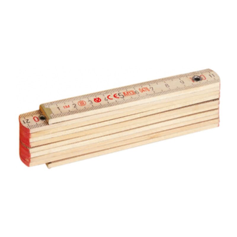 Metro Semplice in Legno a 10 Stecche 16 mm* 12 Pezzi - 2
