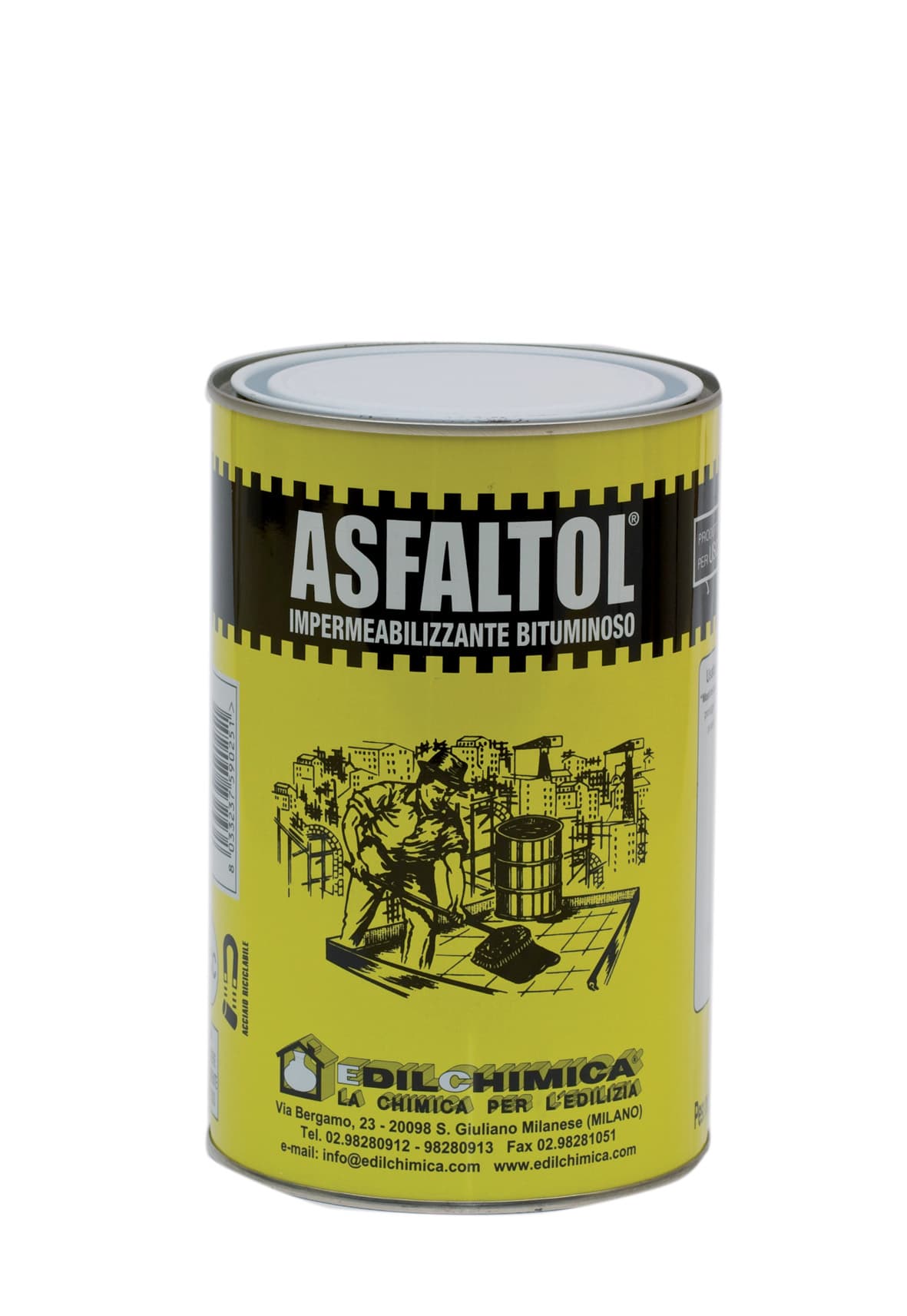 Asfalto a Freddo Asfaltol da 1,5 kg Impermeabiliz Edilchimica 9 Pezzi - 2