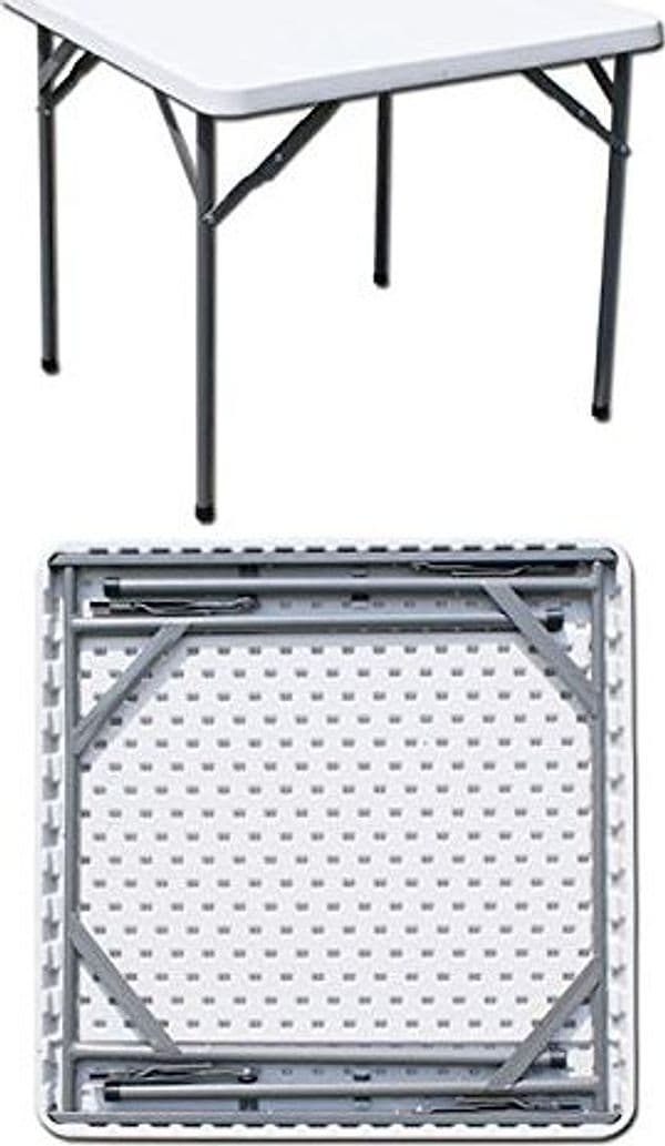 Tavolo in Acciaio e Hdpe Pieghevole 87 x 87XH74 Cm i Giardini del Re - 2