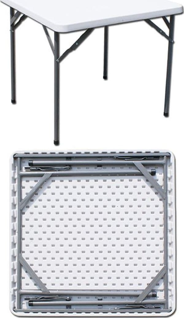 Tavolo in Acciaio e Hdpe Pieghevole 87 x 87XH74 Cm i Giardini del Re - 2