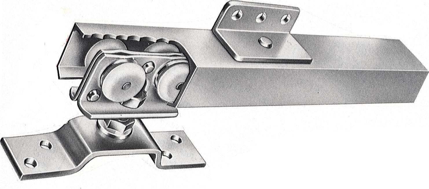Guida in Alluminio Porte Scorrevoli 86 x 95 cm Kit - 2