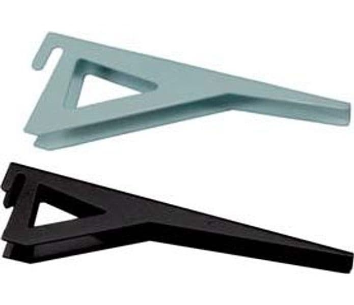 Mensole Reggipiano per Cremagliera 150 mm Nero Portata 50 kg Frasan 2 Pezzi - 2