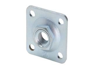 Piastra in Acciaio Zincato per Cardine Piastra 80 MMX80 M16 5 Pezzi - 2