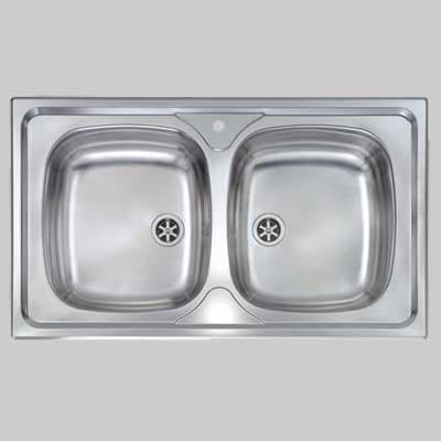 Lavello INOX Due Vasche Incasso 86 x 50 cm - 2