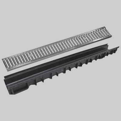 Canaletta Nor a con Griglia Zincata 13 x 100 H 5 Stamplast - 2