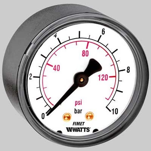 Manometro Ø 63 Posteriore 0 10 Bar Psi G 1/4 Watts Industries - 2
