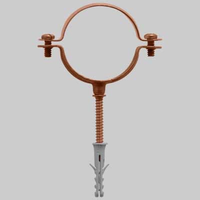 Collare Fermatubo in Rame Completo di Viti e Tassello 42 Made in Italy - 2