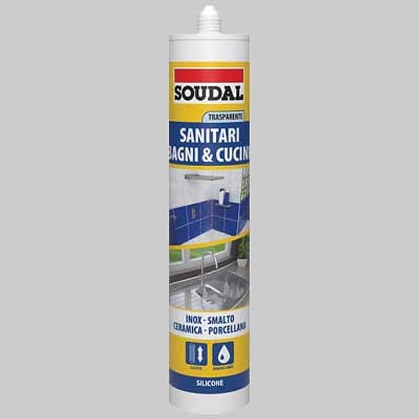 Silicone Acetico per Sanitari Soudal Ml 300 ml 300 Trasparente - 2