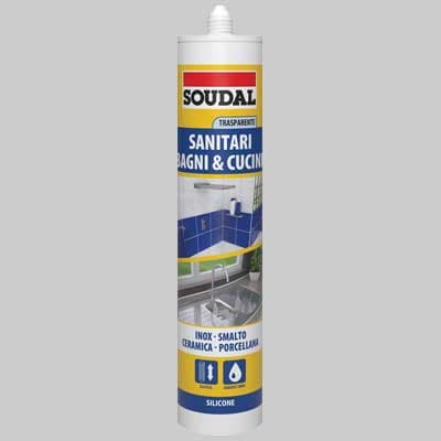 Silicone Acetico per Sanitari Soudal Ml 300 ml 300 Trasparente - 2