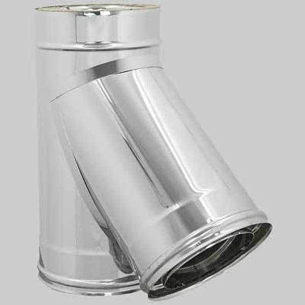 Raccordo Tee 135 ° Doppia Parete Int. Ø 180 Est. Ø 230 Made in Italy - 2