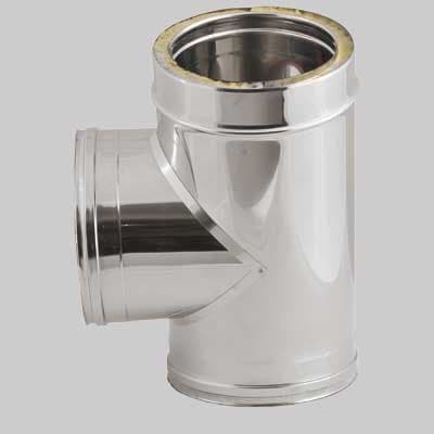 Raccordo Tee 90 ° Doppia Parete Int. Ee ? 100 Est. Ee ? 150 H 290 Made - 2