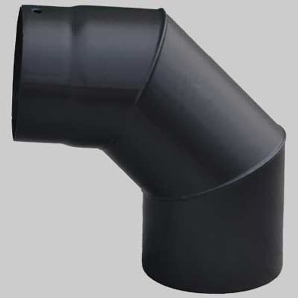 Curva Chiusa Nero Opaco 90 ° Ø 120 Made in Italy