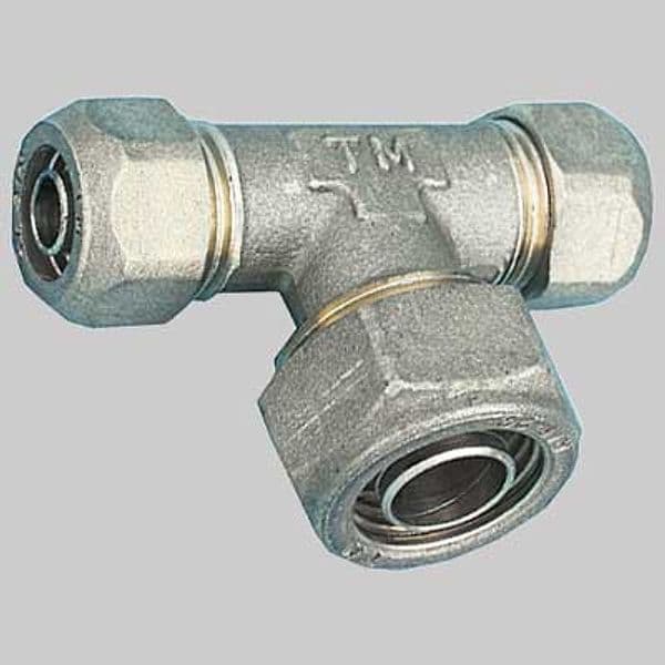 Raccordo Tee Doppio Ridotto per Tubo Cobrapex 18 x 22 x 18 Tiemme - 2