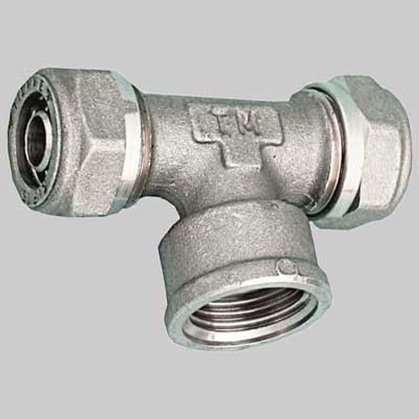 Raccordo Tee Femmina per Tubo Cobrapex 15 x 1/2 x 15 S. 2,5 Tiemme - 2