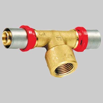 Raccordo Tee Femmina a Pressare Tiemme 40 x 1 x 40 - 2