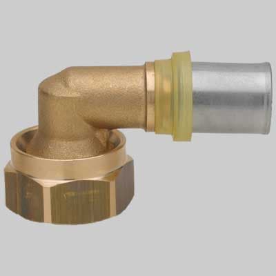 Raccordo a Pressare Curvo Due Pezzi Sede Piana per Gas 20 x ¾ Rubinetterie - 2