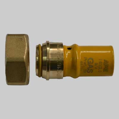 Raccordo con Girello e Oring per Collettori 16 x ¾ Ape Raccorderie - 2