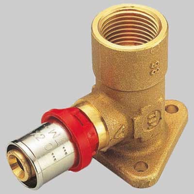 Raccordo Curvo Femmina con Flangia H=50 a Pressare Tiemme 16 x ½ - 2
