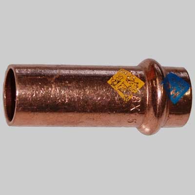 Manicotto Rame Ridotto a Pressare Maschio Femmina 35 x 22 Made in Italy - 2