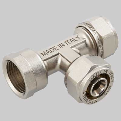 Raccordo a Compressione a T Laterale Femmina 16 x 16 x ½ Tiemme - 2