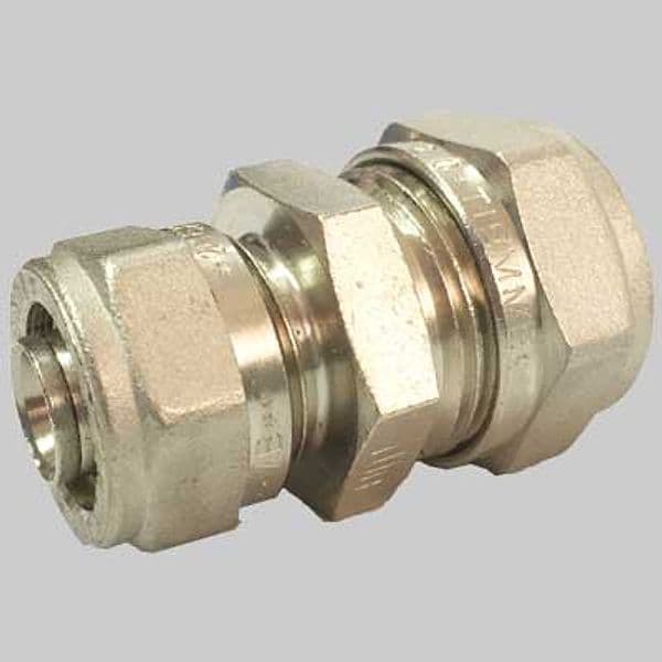 Raccordo a Compressione Diritto Doppio Ridotto Tiemme 20 x 16 - 2