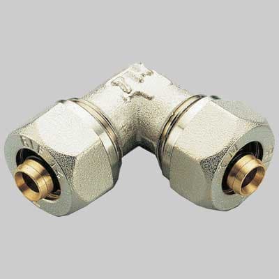 Raccordo a Compressione Curvo Doppio Tiemme 14 x 14 - 2