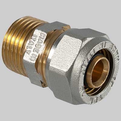 Raccordo a Compressione Diritto Maschio 26 x 1 T.d.m - 2