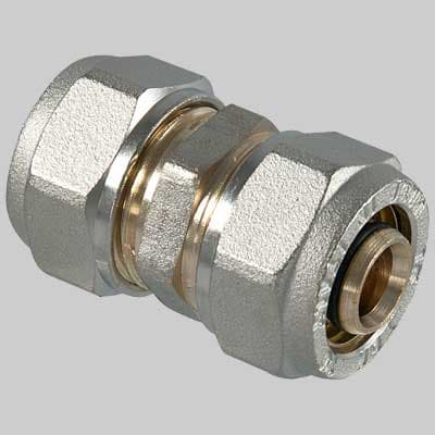 Raccordo a Compressione Diritto Doppio 16 x 16 T.d.m - 2