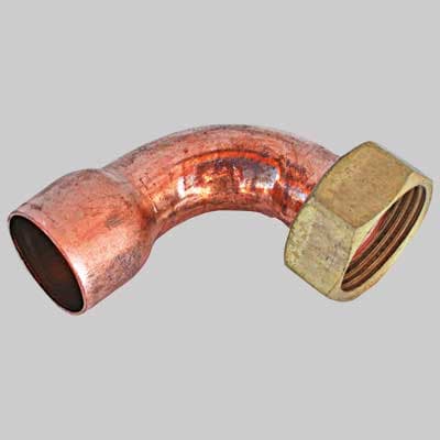 Curva a 90 ° a Saldare Femmina Dado Girevole 14 x ½ Made in Italy - 2