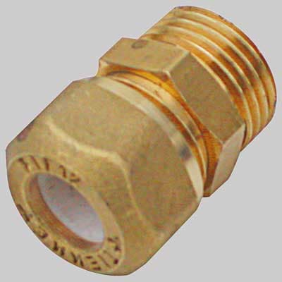 Raccordo Diritto Maschio con Ogiva P.t.e.f. 22 x ¾ x ¾ Tiemme - 2
