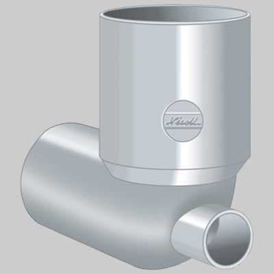 Curva WC con Attacco Frontale Ø 100 40 Nicoll - 2