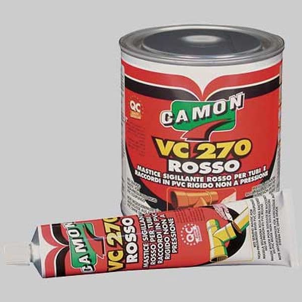 Adesivo Speciale Sigillante PVC Barattolo Gr 500 Rosso Camon - 2