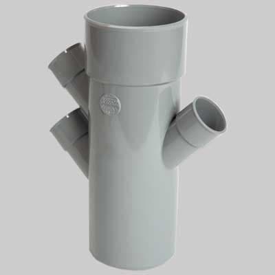 Derivazione Tripla Parallela 45 ° Mf 100 40 x 40 x 40 Nicoll - 2