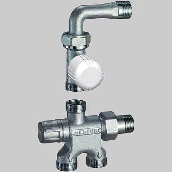 Kit Valvola Termostatica con Detentore Monotubo Grt 1/2 24 x 19 Far - 2