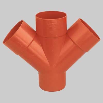 Derivazione Doppia 45 ° PVC 100 Made in Italy - 2
