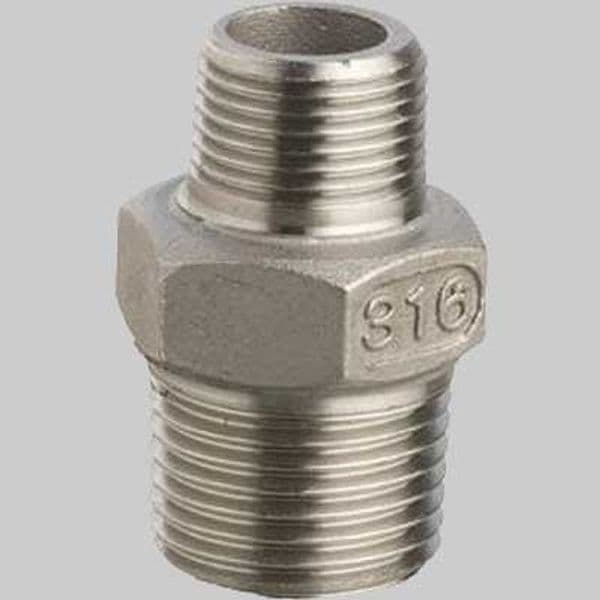 Raccordo Niples Ridotto in Acciaio INOX 1/2 x 3/8 Made in Italy - 2