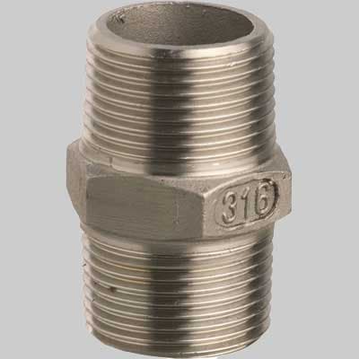 Raccordo Niples Doppio in Acciaio INOX ¾ Made in Italy - 2
