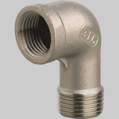 Raccordo Gomito a 90 ° Filettato M F in Acciaio INOX 1 Made in Italy - 2