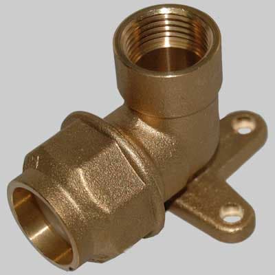 Raccordo Gomito Femmina con Staffa Anello Resina 25 x ¾ Astori - 2