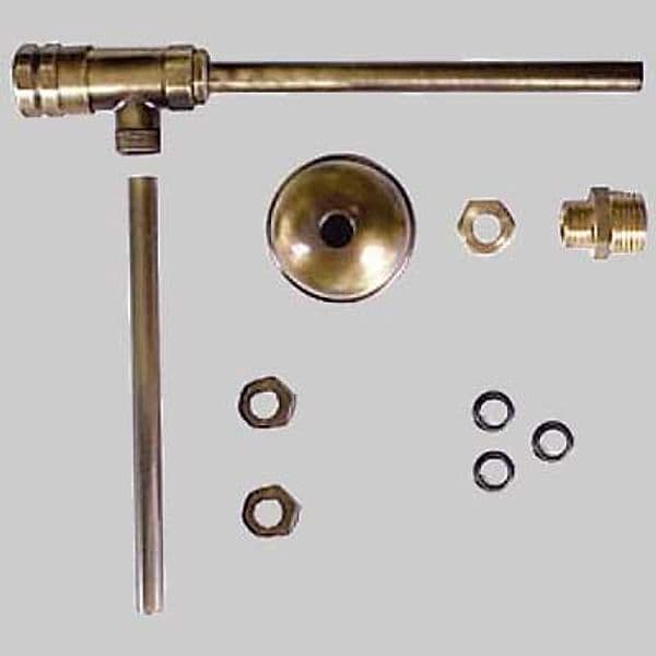 Rubinetto per Cassetta WC Doppia Cannetta Bronzato 3/8 x 10 Made in Italy